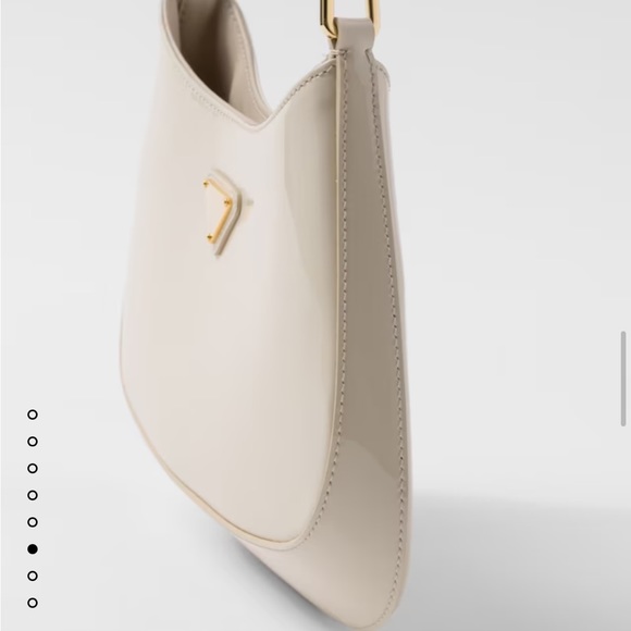 Prada Patent Leather Cleo bag in Ivory - Picture 5 of 9